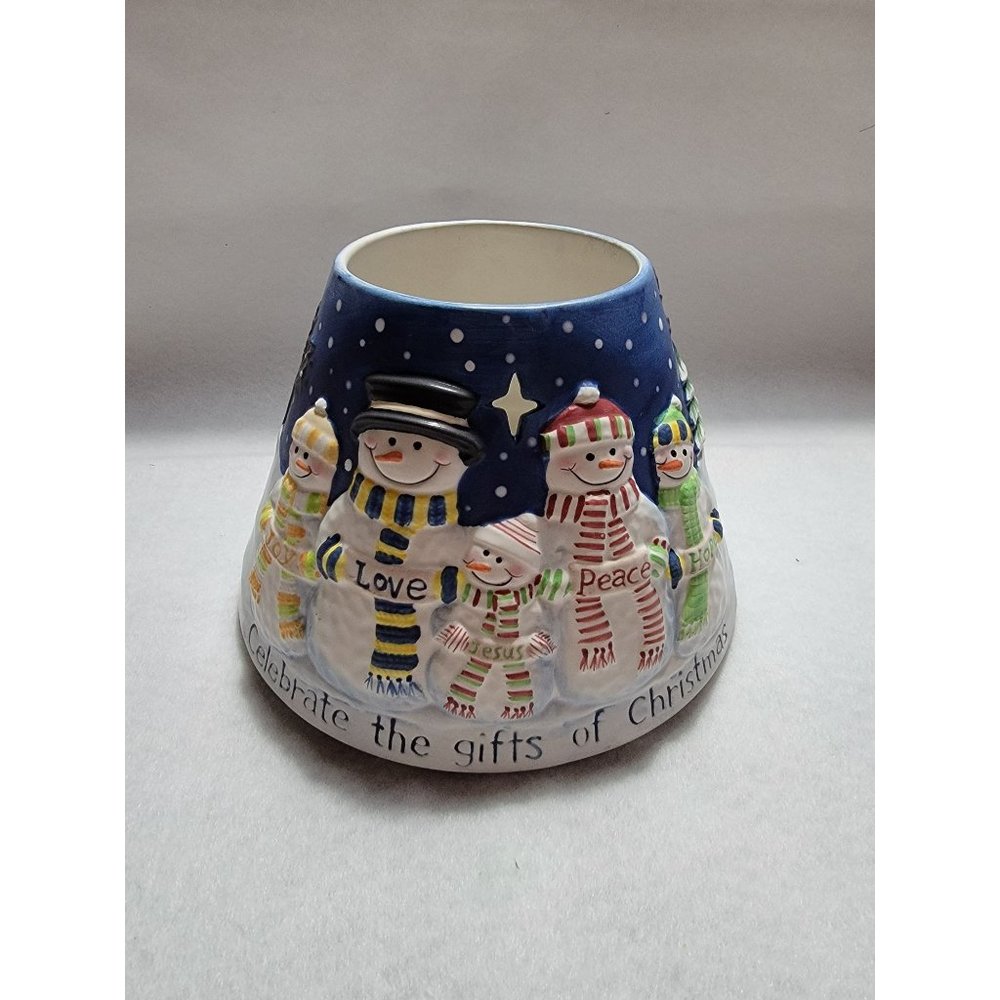 Christian Book Distributors Snowman Ceramic Candle Shade